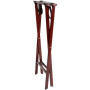 Red Brown Folding Wood Tray Stand | Elara Trading