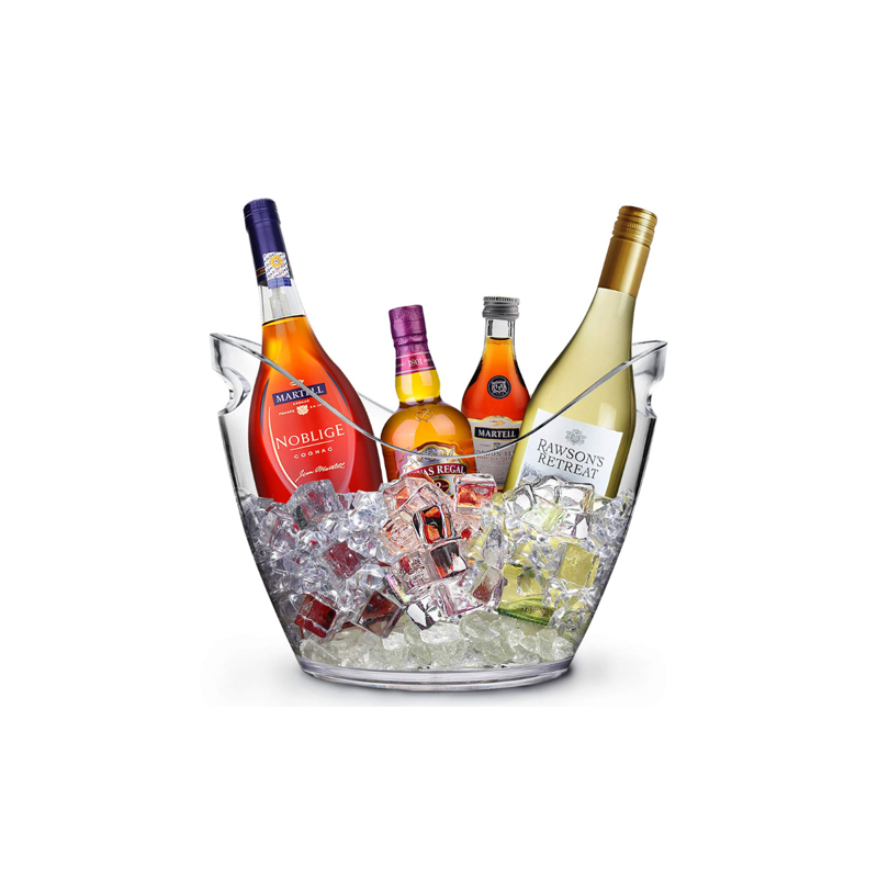 Large Acrylic Ice Bucket – Holds 6 to 8 Bottles | Elara Trading