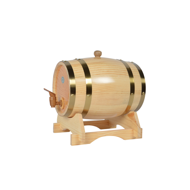 3L Pine Wood Wine Barrel – Whiskey & Wine Dispenser