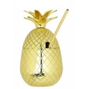 Copper Pineapple Cocktail Cup 900ml with Straw | Elara Trading UAE