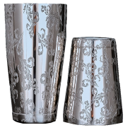 Etched Leaf Boston Shaker Set 540ml/750ml – Elara Trading UAE