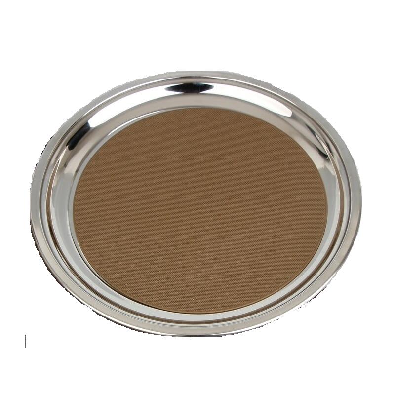 Stainless Steel Round Non-Slip Tray – 34cm | Elara Trading