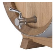 Oak Wine Barrel 3L – Wooden Whiskey Dispenser & Bar Decor