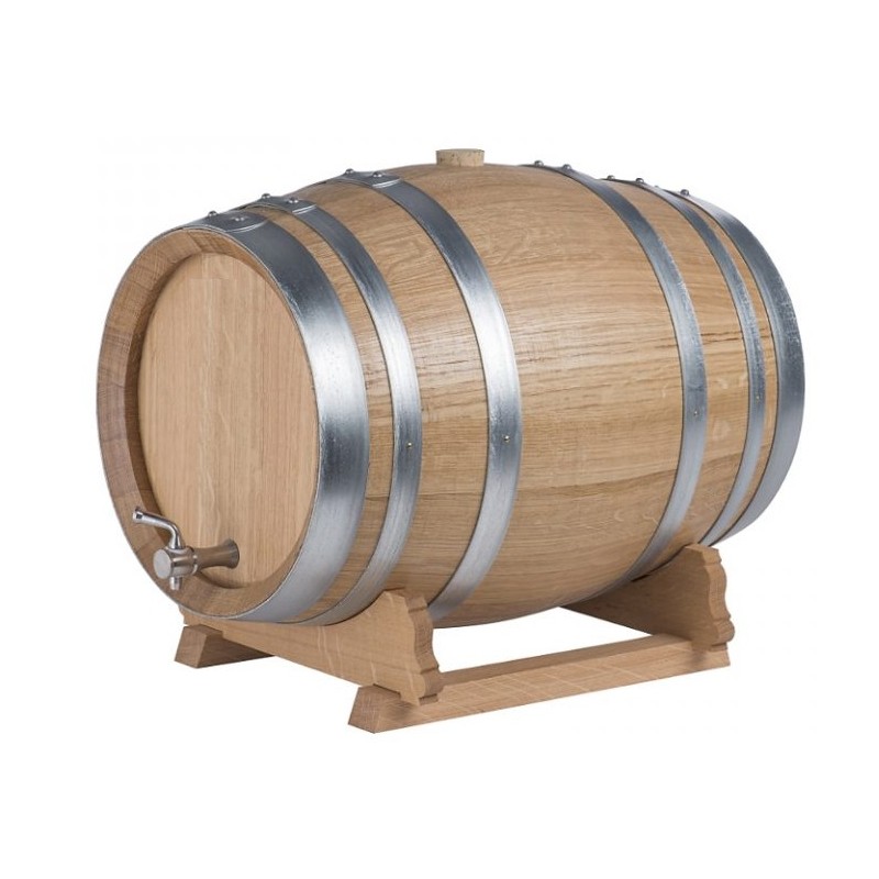 Oak Wine Barrel 5L – Wooden Whiskey Dispenser & Bar Decor