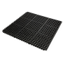 Black Interlocking Anti-Fatigue Rubber Mat 90x90cm
