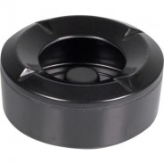 Black Melamine Windproof Ashtray 10cm | Outdoor & Indoor Use