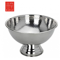 Hammered Champagne Punch Bowl with Base – Bar Equipment Dubai | Elara Trading
