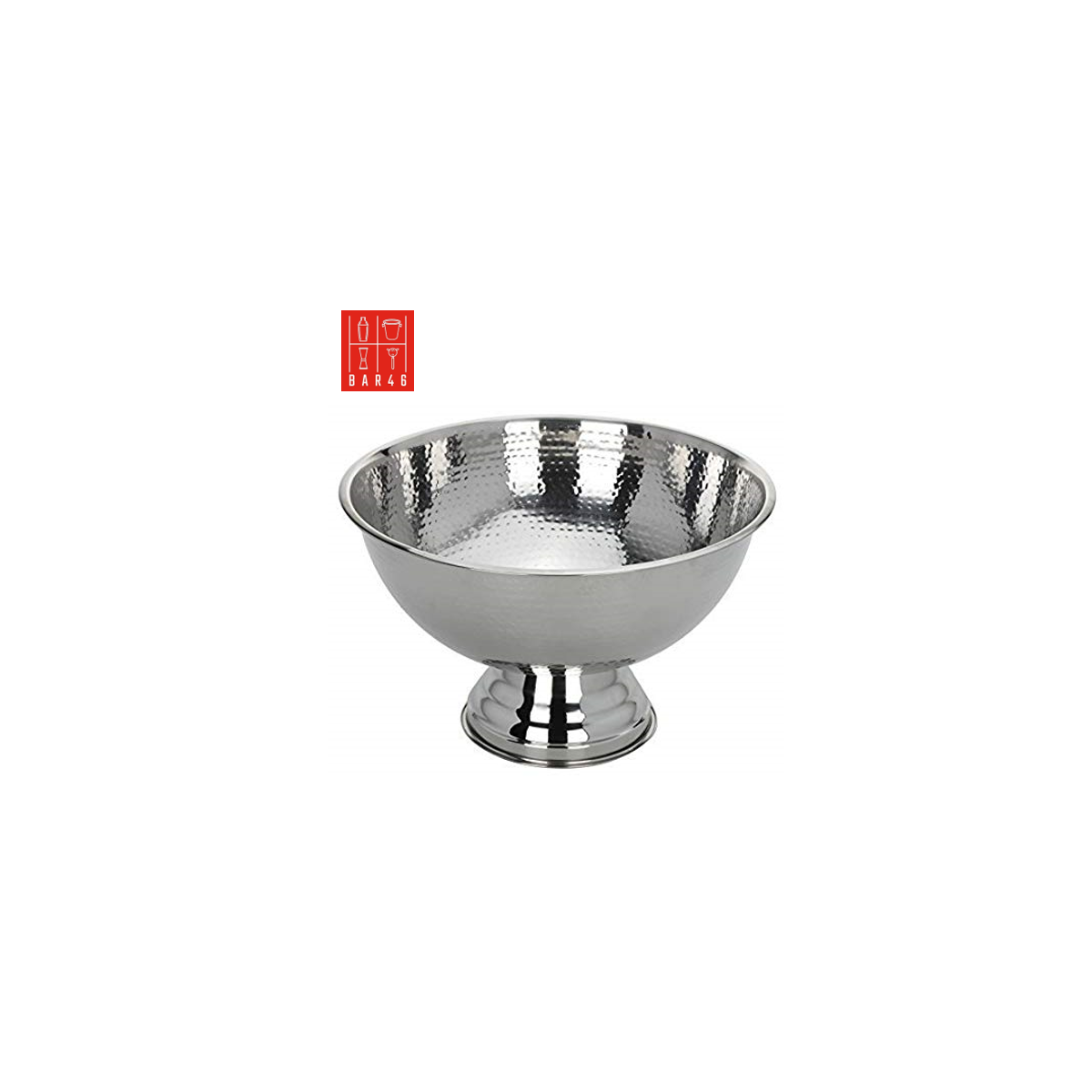Hammered Champagne/Punch Bowl with Base 40 cm – Bar Equipment Dubai | Elara Trading