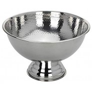 Hammered Champagne/Punch Bowl with Base 40 cm – Bar Equipment Dubai | Elara Trading