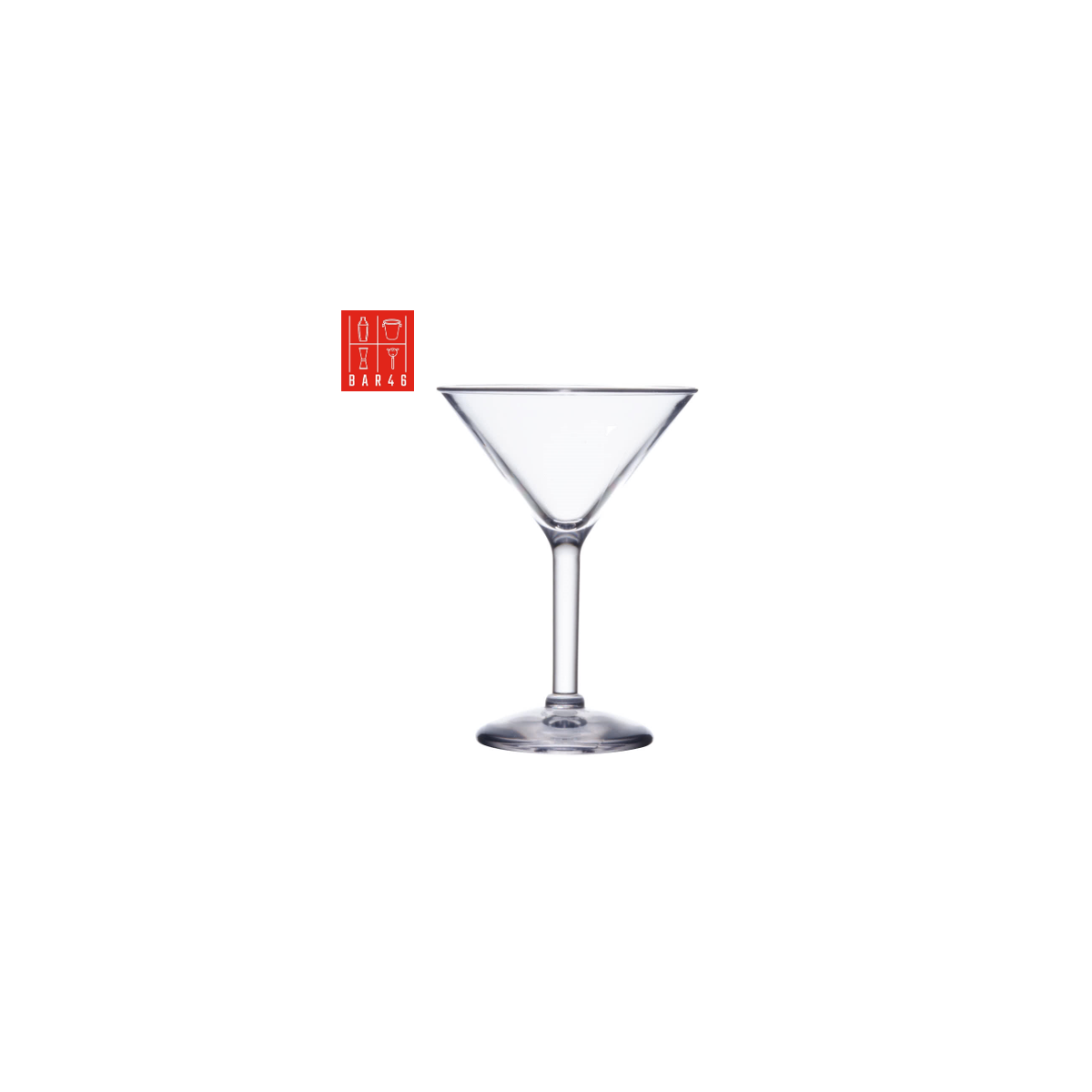 Acrylic Martini Glass – 250ml | Durable Cocktail Drinkware