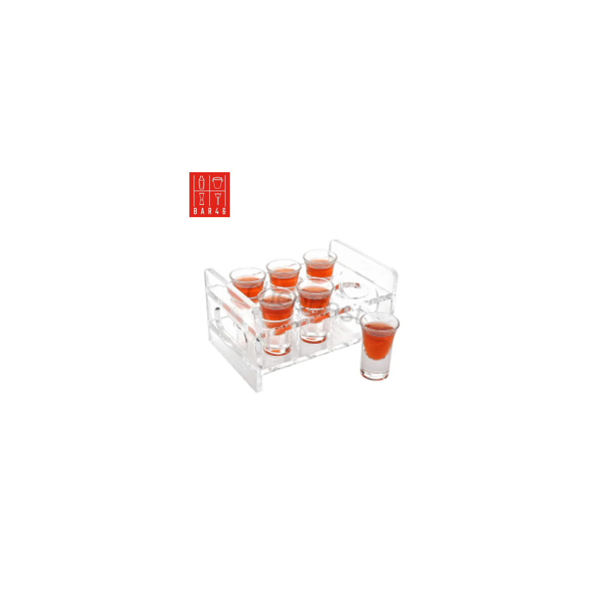 Acrylic 6 Shot Glass Tray – Party Shot Holder | Elara Trading