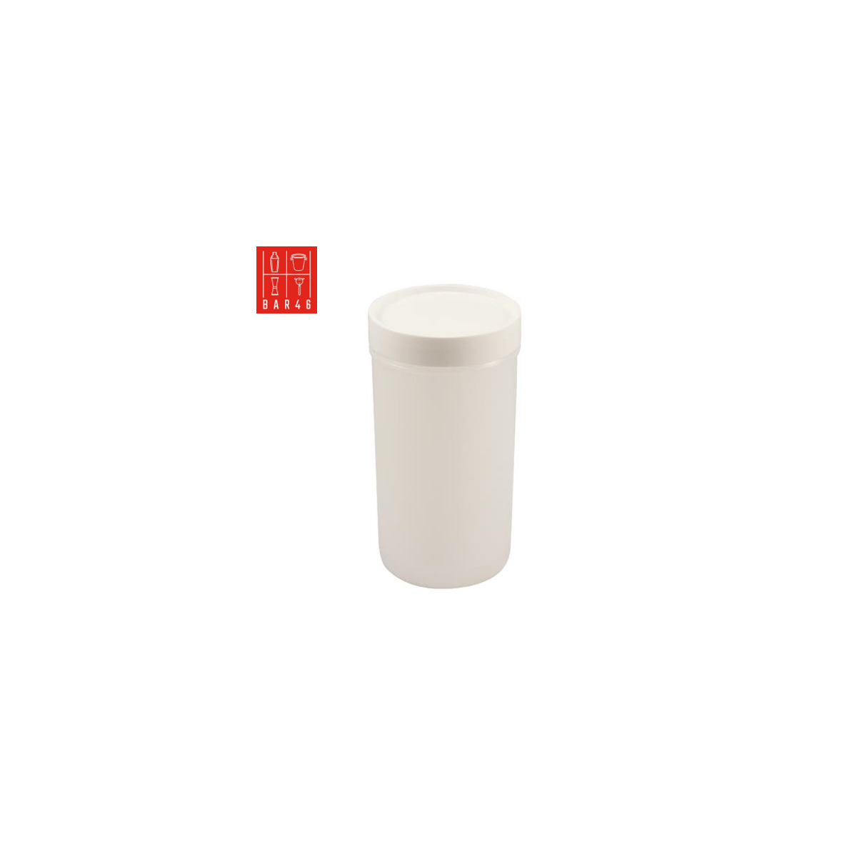 1.1 liter White Container with Cap | Elara Trading Dubai – Bar Storage Tools