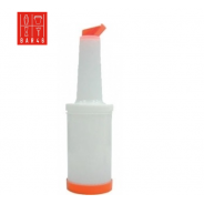 Store 'N Pour White Container with Orange or Blue Spout and Cap, (1Qt./1.1l)