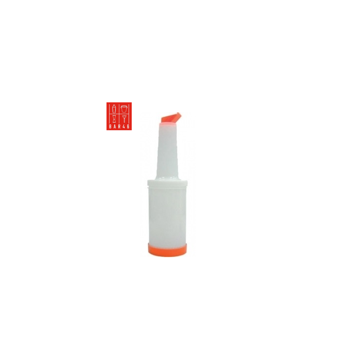 Store 'N Pour White Container with Orange or Blue Spout and Cap, (1Qt./1.1l)