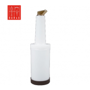 Store 'N Pour White Container with Brown Spout and Cap, (1Qt./1.1l)