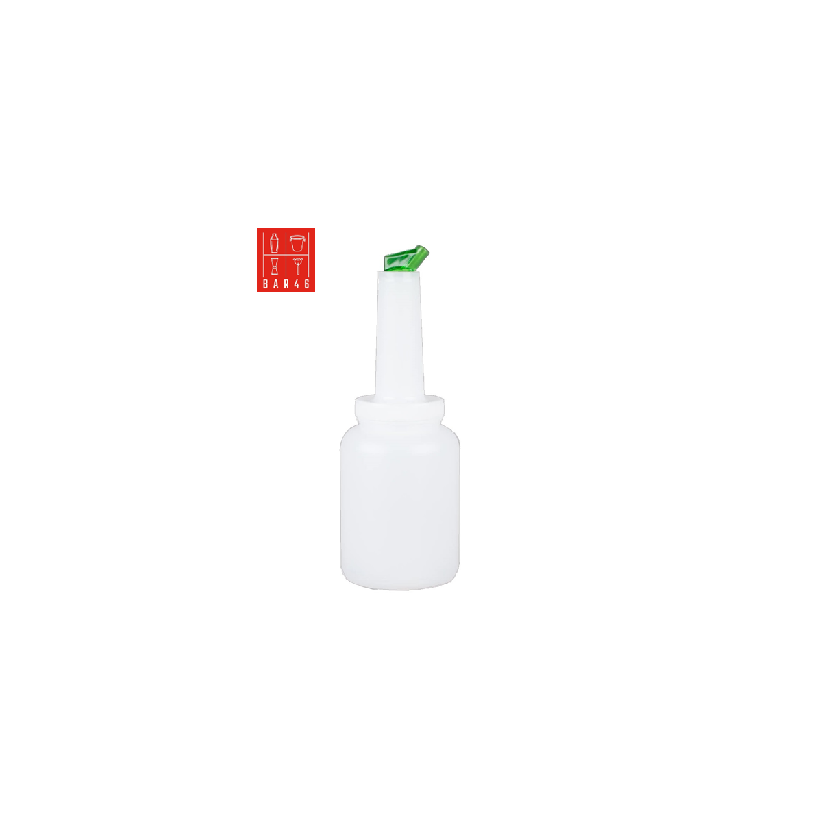 Store 'N Pour White Container with Green Spout and Cap, (0.5Gl/2.2l)