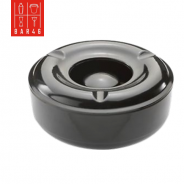 Black Melamine Windproof Ashtray 10cm | Outdoor & Indoor Use