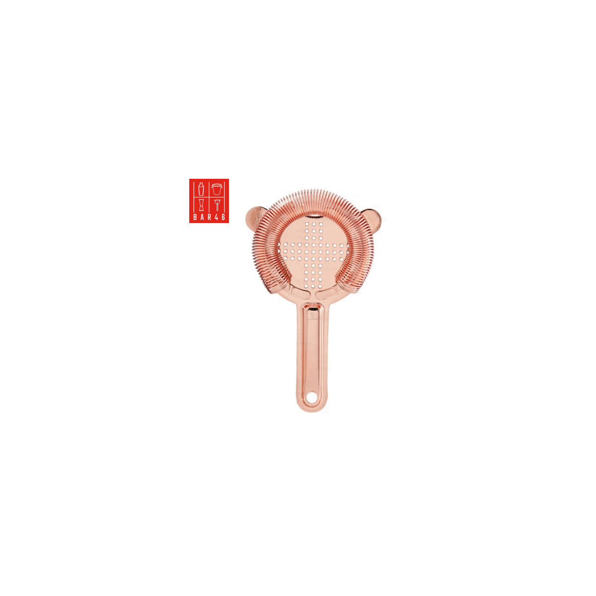 Copper Hawthorn Strainer 2-Prong | Elara Trading Bar Tools Supplier