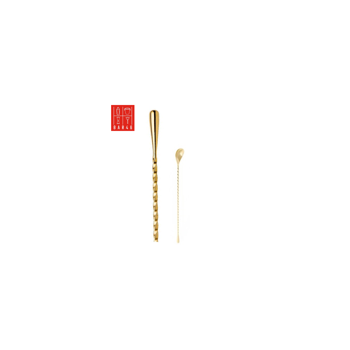 Gold Plated Mixing Teardrop Spoon 40 cm | Elara Trading Dubai