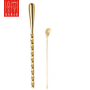 Gold Plated Mixing Teardrop Spoon 40 cm | Elara Trading Dubai