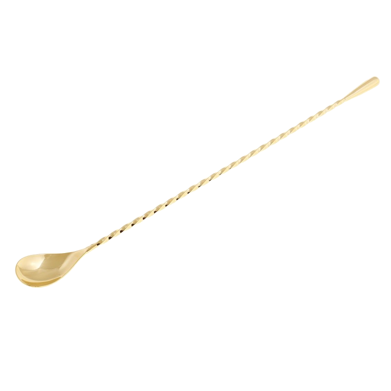 Gold Plated Mixing Teardrop Spoon 40 cm | Elara Trading Dubai