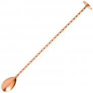 Copper Bar Spoon with Muddler 30cm | Elara Trading Bar Tools Supplier