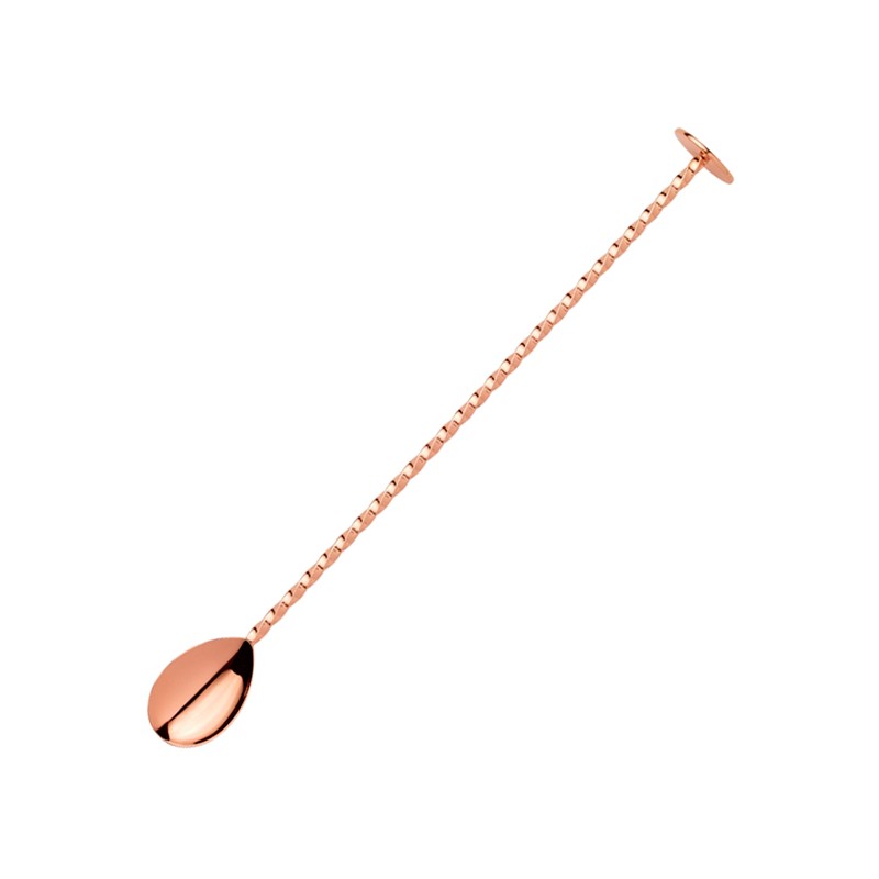 Gold Bar Spoon with Muddler 30cm | Elara Trading Bar Tool