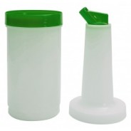Store 'N Pour White Container with Green Spout and Cap, (1Qt./1.1l)