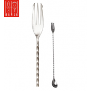 Café de Paris, Stainless Steel Bar Spoon with Trident, (16"/40cm)