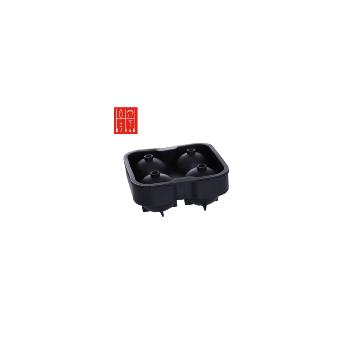 Silicone Ice Ball Mould – 4 Large Spheres for Cocktails