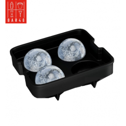 2-Sphere Silicone Ice Ball Mould – Black | Elara Trading