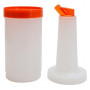Store 'N Pour White Container with Orange or Blue Spout and Cap, (1Qt./1.1l)
