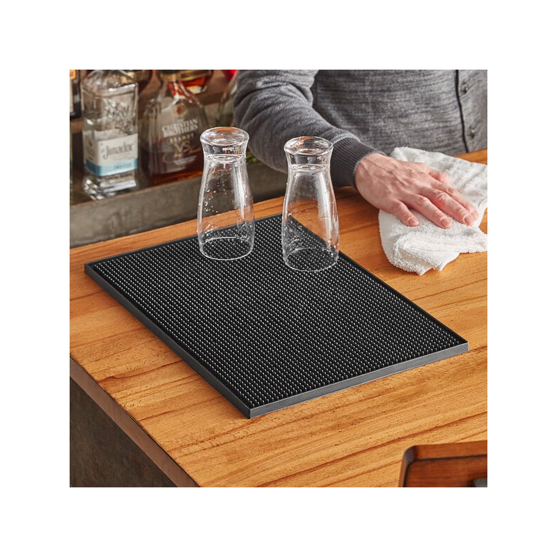 Black Service Bar Mat 30x45 cm – Rubber Mat | Elara Trading