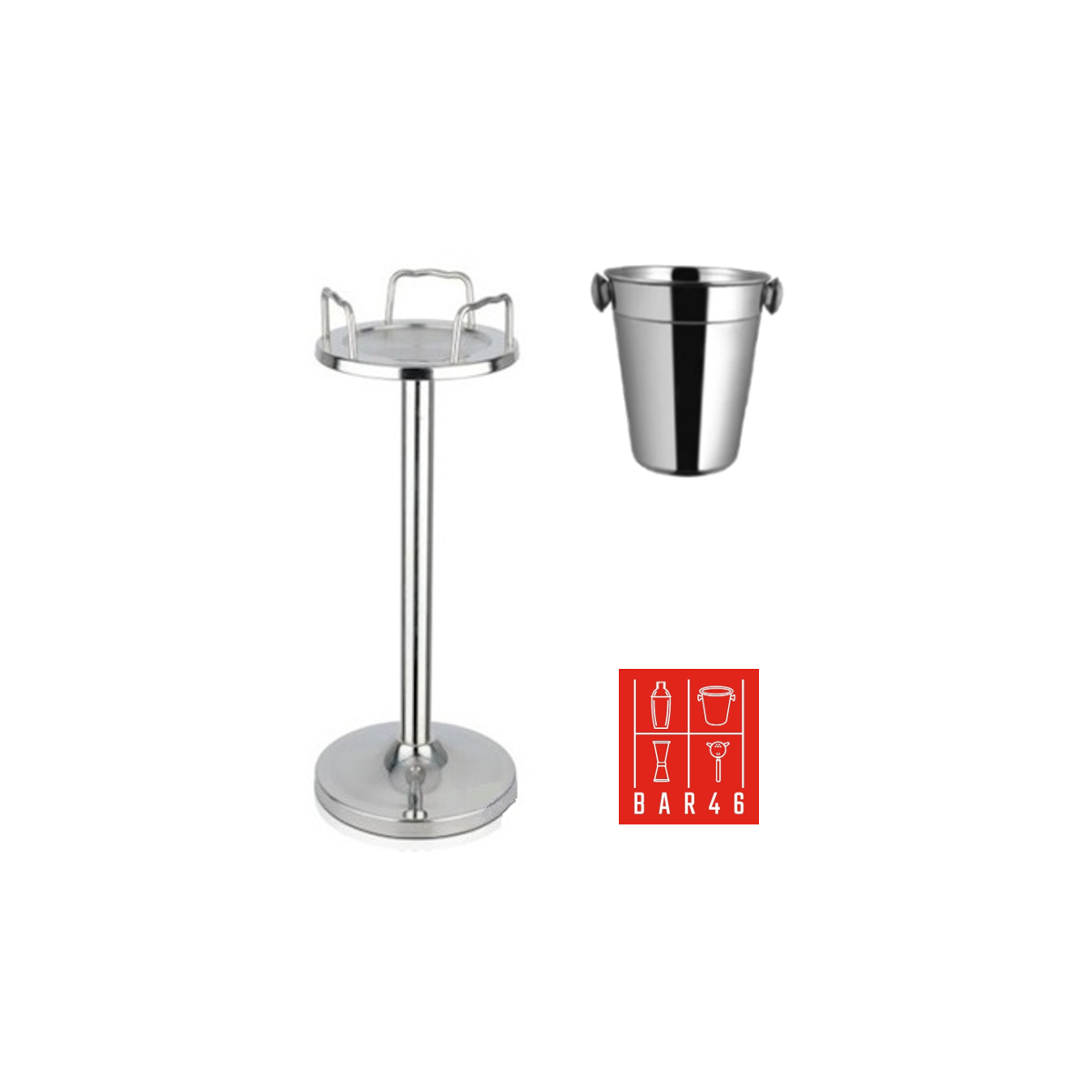Set Tulip Stand + 4 L Wine Bucket with Knobs | Elara Trading Dubai