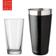 Black Vinyl Boston Shaker Set | Elara Trading Bar Tools Dubai