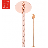 Copper Bar Spoon with Muddler 40cm | Elara Trading Bar Tools UAE