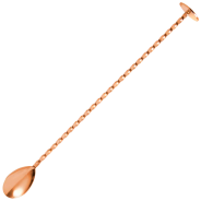 Copper Bar Spoon with Muddler 40cm | Elara Trading Bar Tools UAE
