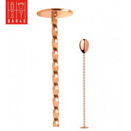 Café de Paris, Gold Platted Bar Spoon with Muddler, (16"/40cm)