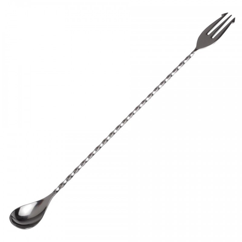 Café de Paris, Stainless Steel Bar Spoon with Trident, (11"/30 cm)