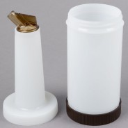 Store 'N Pour White Container with Brown Spout and Cap, (1Qt./1.1l)