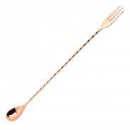 Gold Plated Bar Spoon with Trident – 30cm | Elara Trading