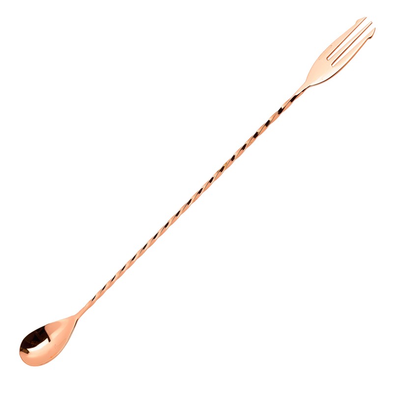Café de Paris, Copper Plated Bar Spoon with Trident, (16"/40cm)