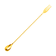 Gold Bar Spoon with Trident 40cm | Elara Trading Dubai