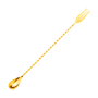 Gold Bar Spoon with Trident 40cm | Elara Trading Dubai