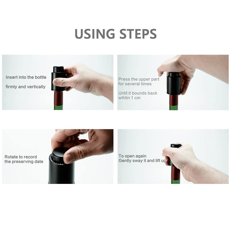 Wine Vacuum Stopper with Time Scale – Bar Equipment Dubai