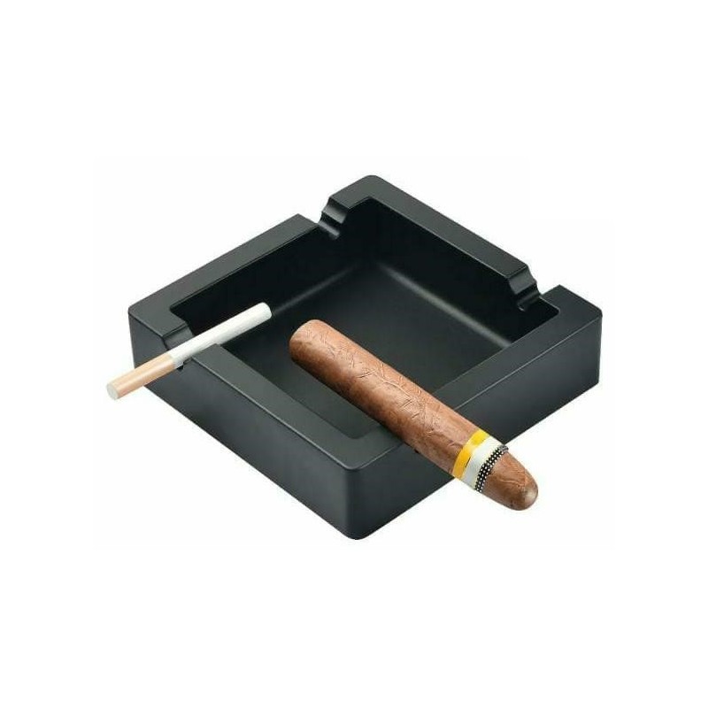 Heavy Aluminium Ashtray – Black Matte | Bar Tools Dubai