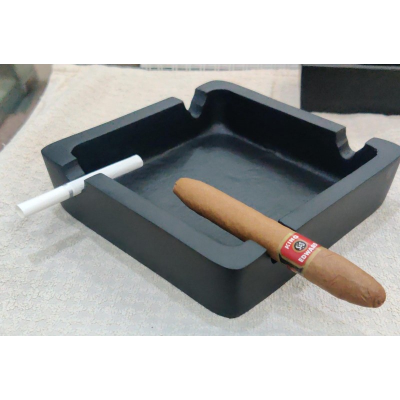 Heavy Aluminium Ashtray – Black Matte | Bar Tools Dubai