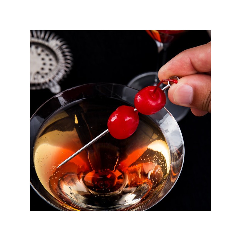 Stainless Steel Cocktail Pick with Circle Top | Elara Trading Bar Tools Dubai UAE