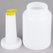 Store 'N Pour White Container with Yellow Spout and Cap, (0.5Gl/2.2l)