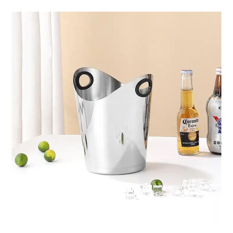 Stainless Steel Wine Bucket 4.2L – Premium Polished with Handles